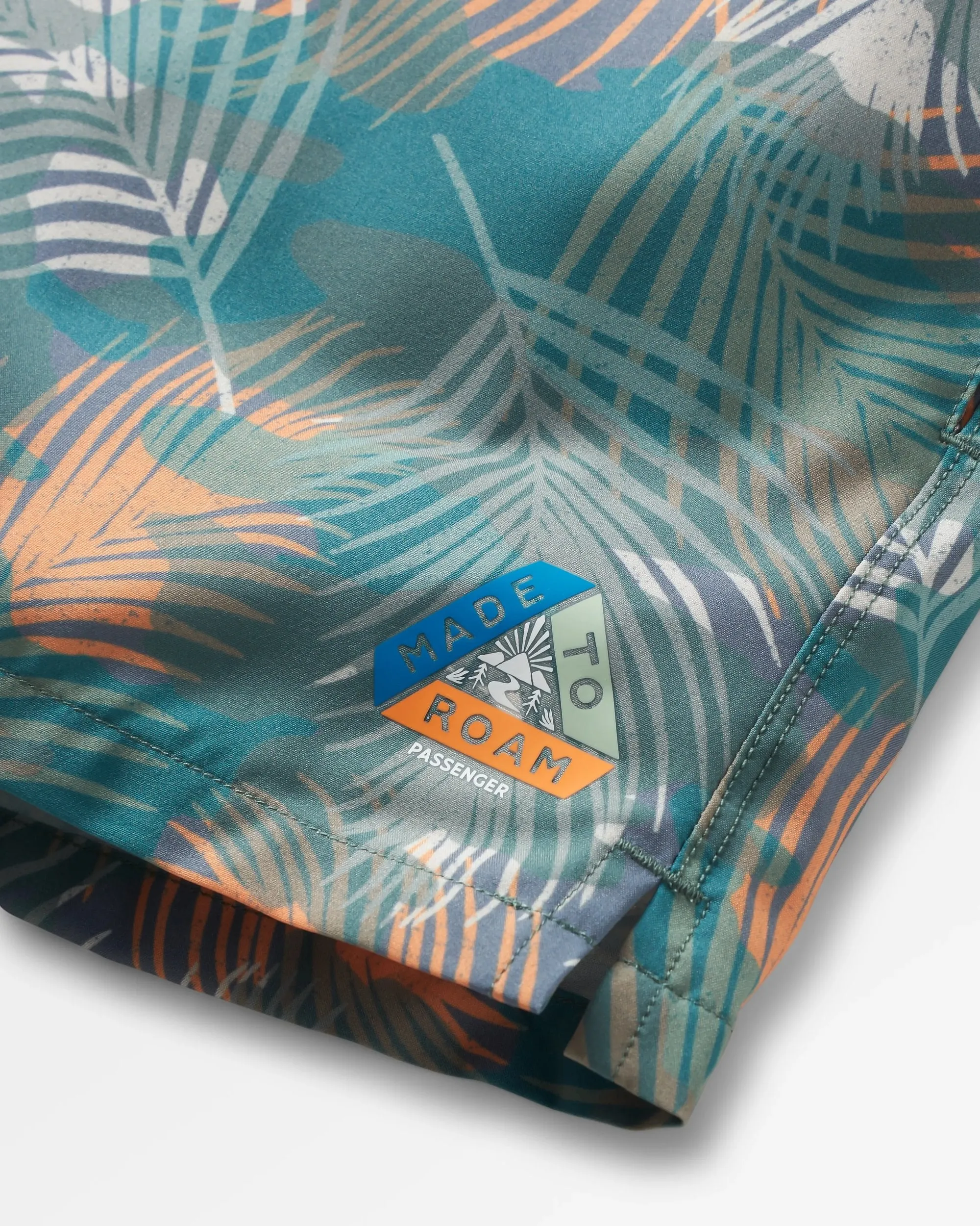 Roundtrip Recycled All Purpose Trail Short - Palm Camo Deep Sea