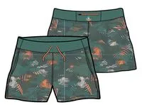 Roundtrip Recycled All Purpose Trail Short - Palm Camo Deep Sea