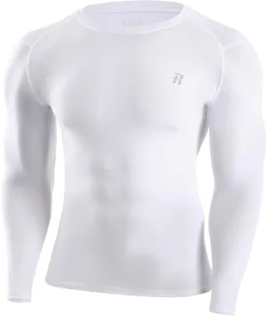 Runhit Long Sleeve Compression Shirts for Men, UPF 50  Men's Compression Shirts, Running Athletic Workout Base Layer