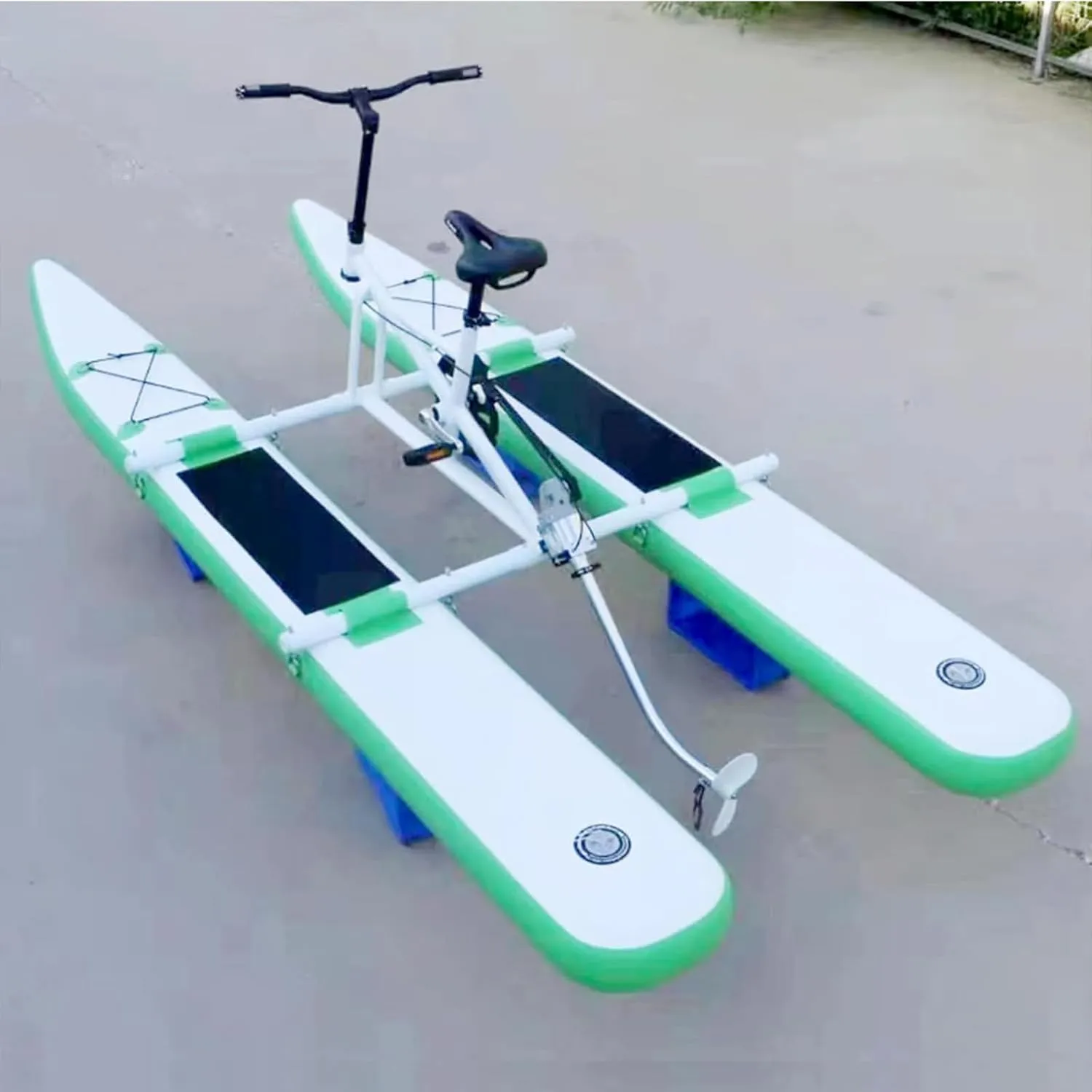 Sightseeing Water Bike, PVC Inflatable Pontoon Park Water Bike, Inflatable Kayak on The Lake, Water Leisure Bike, Inflatable Raft,Individual