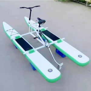 Sightseeing Water Bike, PVC Inflatable Pontoon Park Water Bike, Inflatable Kayak on The Lake, Water Leisure Bike, Inflatable Raft,Individual