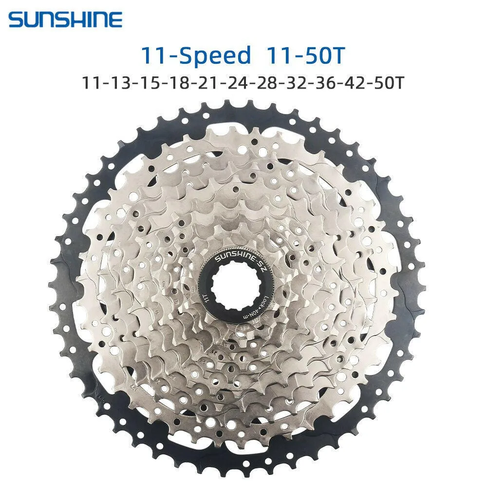 Sunshine MTB Cassette 10 11 12 Speed Road Bike Ratchet 32T 50T 52T 11S Bicycle Freewheel 12V K7 Mountain Bike Ratchet