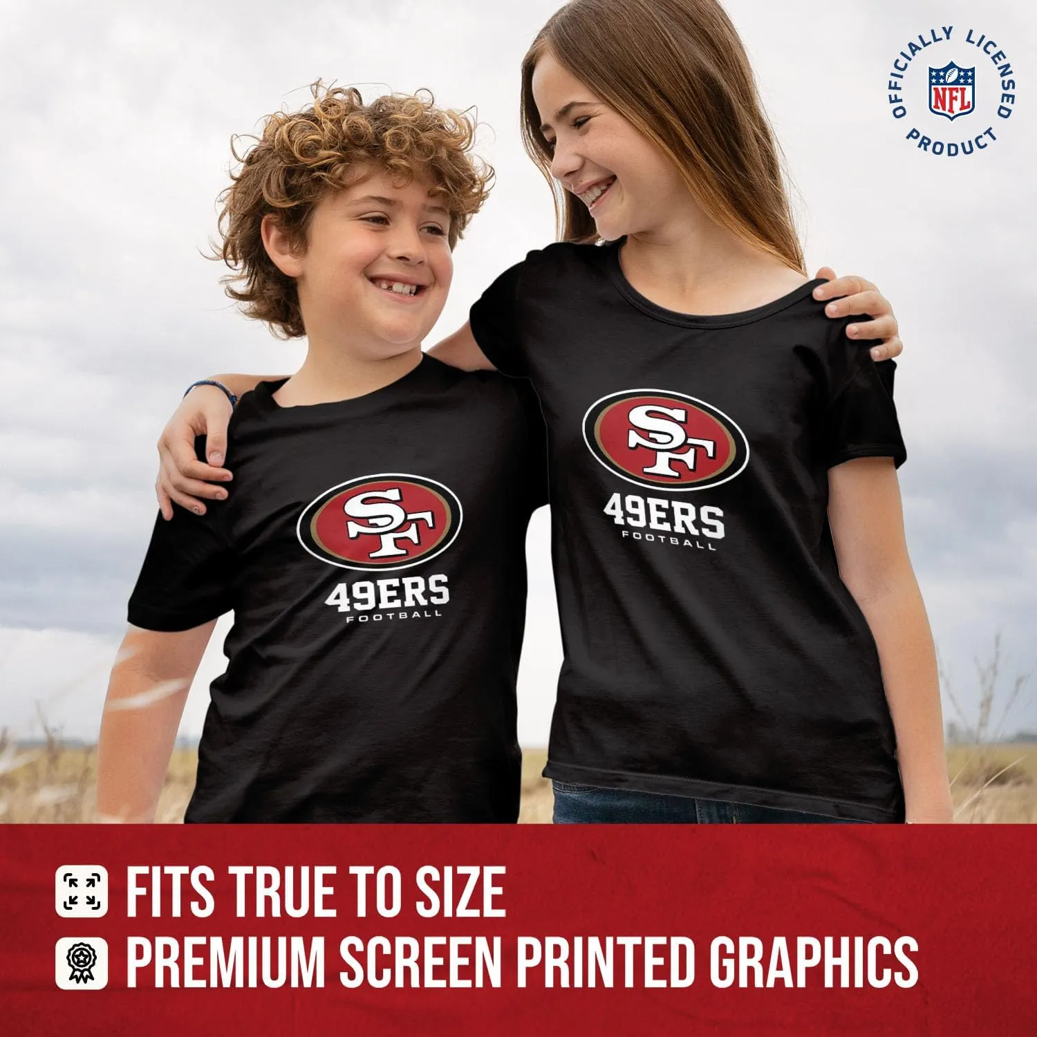 Team Fan Apparel Youth NFL Ultimate Fan Logo Short Sleeve T-Shirt - 100% Cotton Tagless Football Tee - Officially Licensed