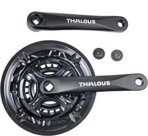 THALOUS Bicycle Crankset 6 7 8 Speed 42/34/24T Universal Square Crank Set 170MM Crank Arm for Mountain Bike