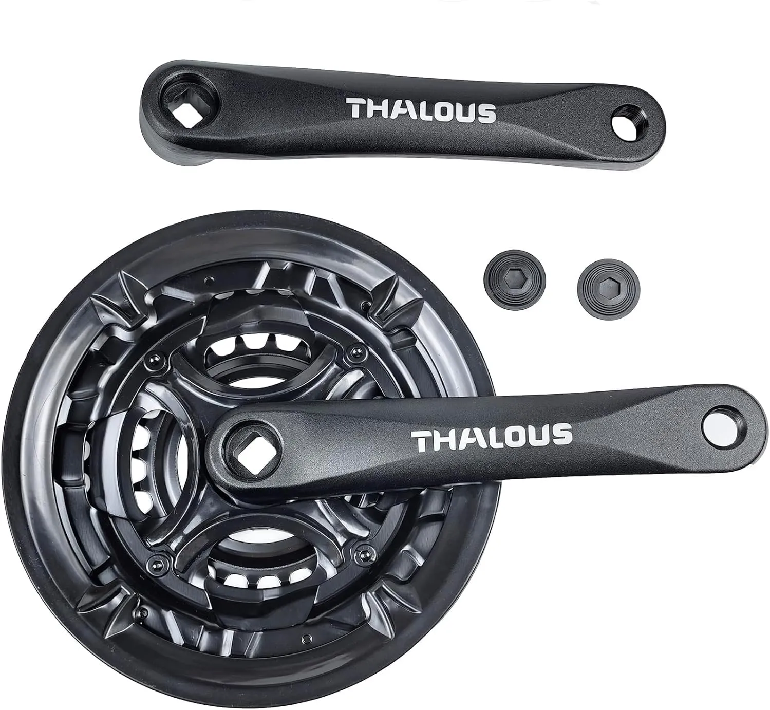 THALOUS Bicycle Crankset 6 7 8 Speed 42/34/24T Universal Square Crank Set 170MM Crank Arm for Mountain Bike