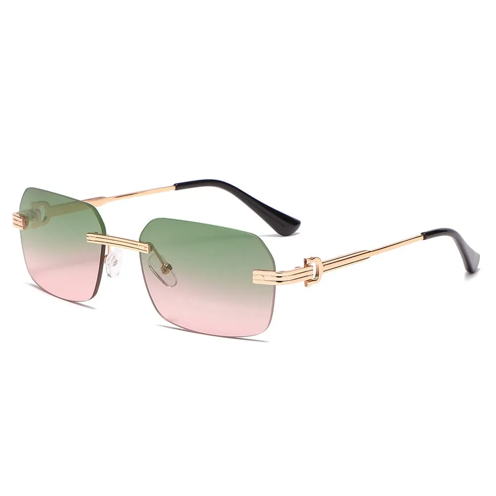 Theory I - Gold & Green Pink Sunglasses