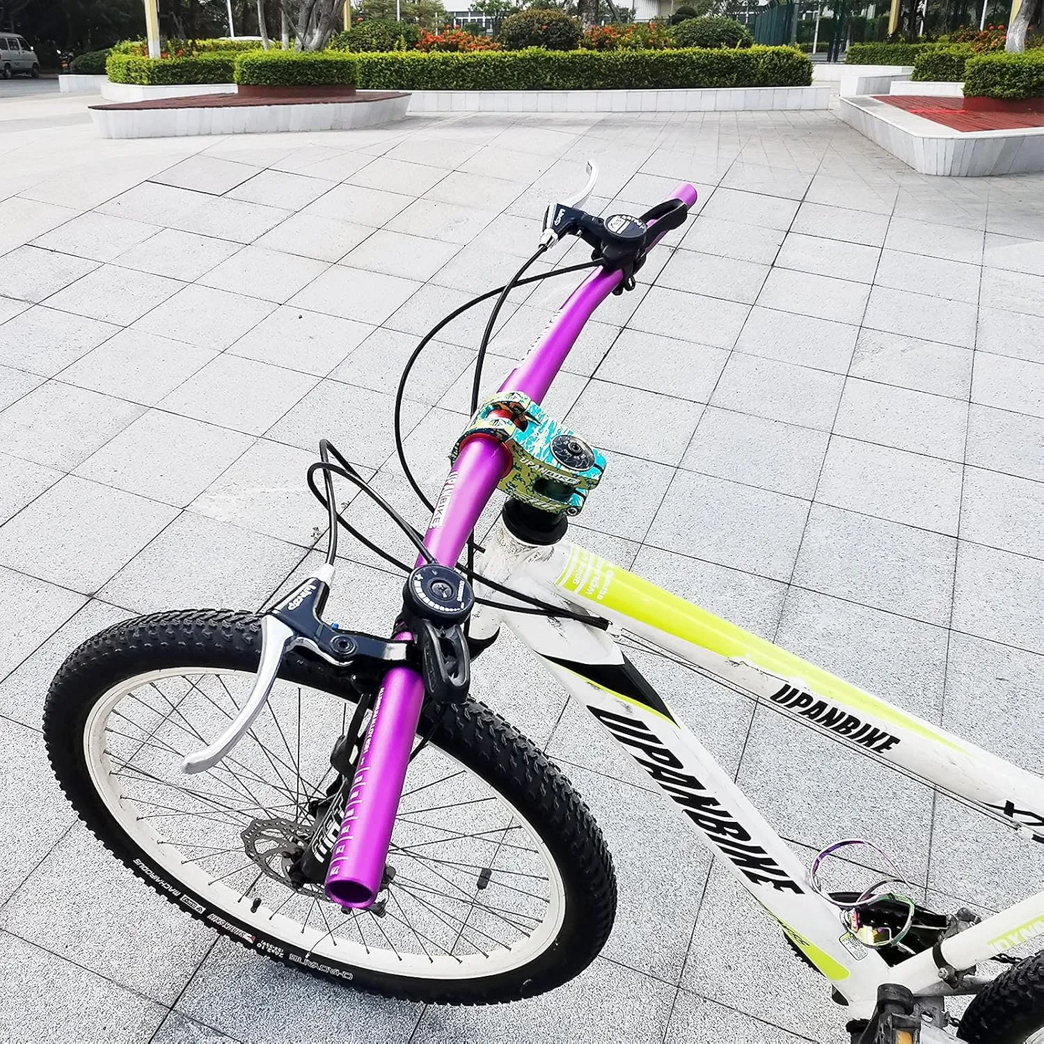 UPANBIKE Bike Handlebar 31.8mm 720mm MTB Mountain Bike Bicycle Extra Long Riser Handlebar(Purple)