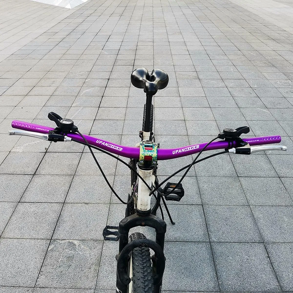 UPANBIKE Bike Handlebar 31.8mm 720mm MTB Mountain Bike Bicycle Extra Long Riser Handlebar(Purple)