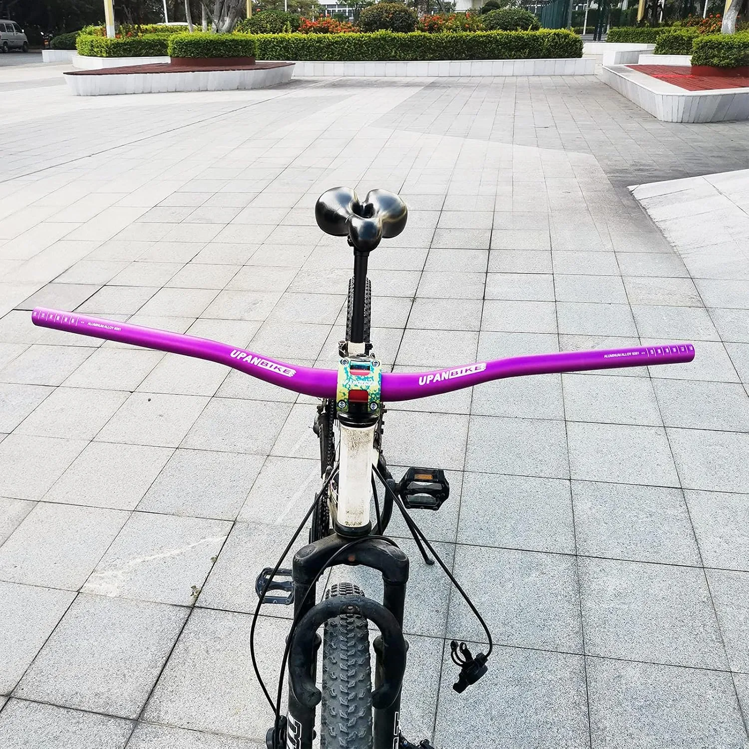 UPANBIKE Bike Handlebar 31.8mm 720mm MTB Mountain Bike Bicycle Extra Long Riser Handlebar(Purple)