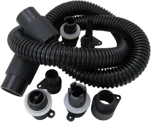 Upgraded Paddle Board Pump Adapter Hose Sup Pump Adaptor Kit w/ 7 Air Valve Nozzles and 3.3 Ft Hose Fit for Most Electric Air Pumps-0.8inch Mounting Port Size