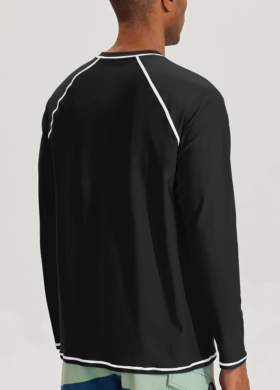 Willit Men's Rash Guard Swim Shirts SPF Water Shirt Long Sleeve UPF 50  Sun Protection Loose Fit Quick Dry
